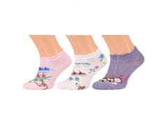 Disney Bambi DISNEY 3x Farebné dámske ponožky, nohy, certifikát OEKO-TEX 37-42 EU