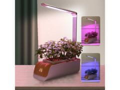 BOT Inteligentný kvetináč s bielou LED diódou a svetlým drevom