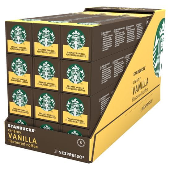 Starbucks by NESPRESSO Creamy Vanilla Flavoured Coffee, kávové kapsule – 12x10 kapsúl v balení