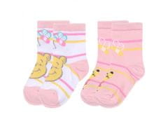 Disney Macko Pú Sada dievčenských detských ponožiek, 4 páry dlhých ponožiek, OEKO-TEX 12-18 m 80-86 cm