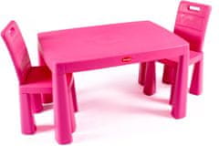 Doloni set detský stôl a dve stoličky ružová