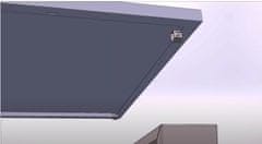 sapro FVE konštrukcia na rovnú strechu CORAB PB-094.1 pre 4 FV panely, 15st. horizontálne