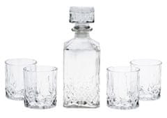 EXCELLENT Whiskey set karafa + poháre sada 5 ks krištáľové sklo, 0,9 L