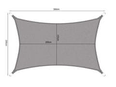 Verkgroup Trojuholníková tieniaca plachta na ochranu pred UV žiarením - 3x2 m