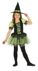 Detský kostým čarodejnice - Halloween - veľ.7-9 rokov
