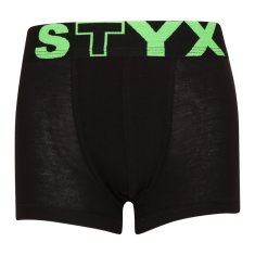 Styx Detské boxerky športová guma čierne (GJ962) - veľkosť 6-8 let