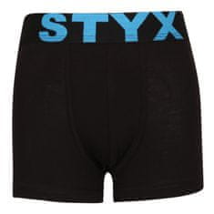Styx Detské boxerky športová guma čierne (GJ961) - veľkosť 6-8 let