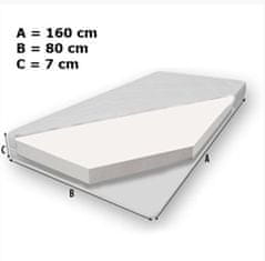 nabbi Detská posteľ s matracom Deer 80x160 cm - zelená / biela
