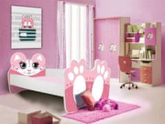 nabbi Detská posteľ s matracom Pinkie 80x160 cm - biela / ružová