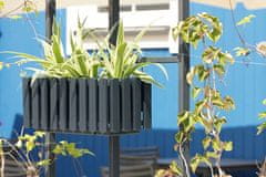 nabbi Samozavlažovací plastový balkónový kvetináč DDEF600W 58 cm - antracit