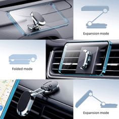 Netscroll Magnetický držiak telefónu do auta, 720-stupňové skladacie rotačné auto držiak pre telefóny, MagnetHolder