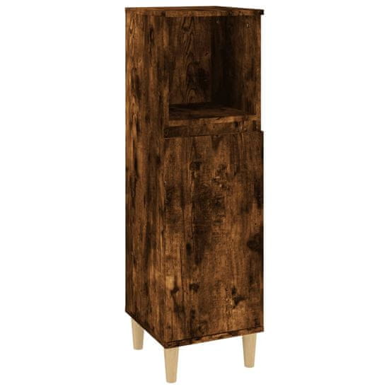 Vidaxl Skrinka do kúpeľne 30x30x100 cm kompozitné drevo