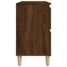 Vidaxl Umývadlová skrinka hnedý dub 80x33x60 cm kompozitné drevo