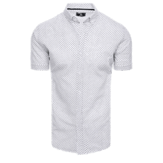 Dstreet Pánska košeľa s krátkym rukávom I025 biela kx1028 XL