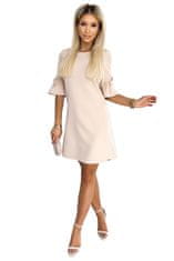 Numoco Dámske mini šaty Neva béžová XL