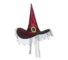 Guirca Čarodejnícky klobúk tmavo-červený s opaskom
