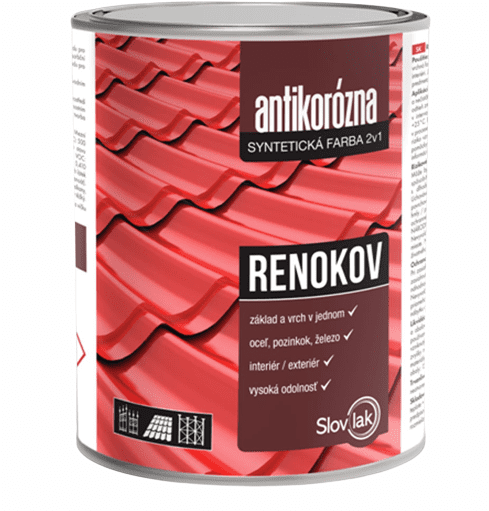 SLOVLAK RENOKOV 2v1 - Antikorózna farba na strechy 0,75 kg 0530 - zelená