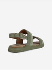 Geox Zelené dámske kožené sandále Geox 35