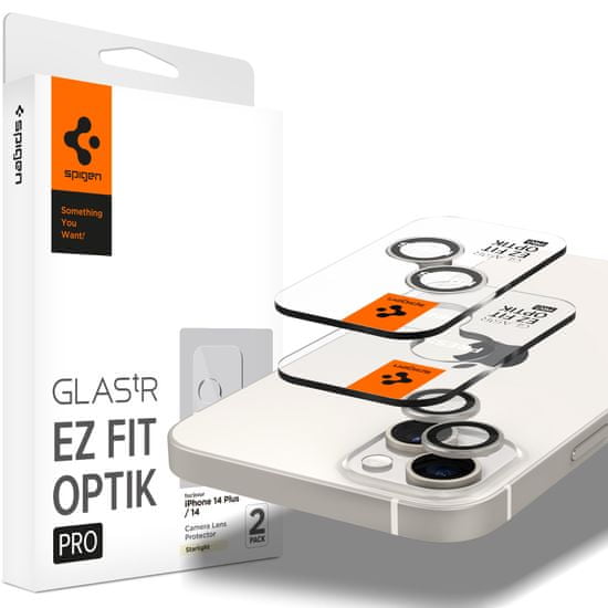 Spigen Glass EZ Fit Optik Pro 2 Pack, starlight, iPhone 14/iPhone 14 Plus