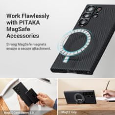 Pitaka MagEZ 3 case, black/grey, Samsung Galaxy S23 Ultra