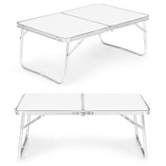 ModernHome HTA40B WHITE Turistický malý skladací stolík 60 x 40 cm biely