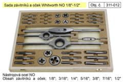 Bučovice Tools a.s. Závitníky a očka sada Whitworth 1/8"-1/2" NO, Bučovice Tools