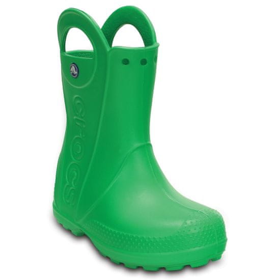 Crocs Galoše zelená Handle Rain Boot Kids