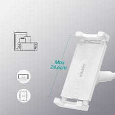 Choetech T548 flexibilný držiak na mobil, Qi nabíjačka 10W, biely