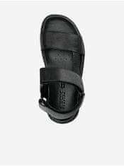 Geox Čierne pánske kožené sandále Geox Xand 41