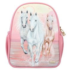 Miss Melody Plecniačik , Ružový, pastelové farby, 3 kone v behu vodou