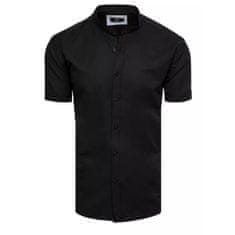 Dstreet Pánska košeľa s krátkym rukávom KROS čierna kx0997 XXL