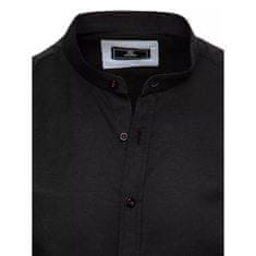 Dstreet Pánska košeľa s krátkym rukávom KROS čierna kx0997 XXL