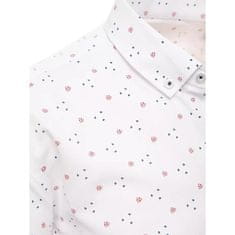 Dstreet Pánska košeľa s krátkym rukávom Y-05 biela kx1007 L