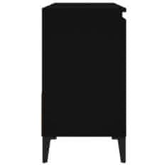 Vidaxl Skrinka do kúpeľne čierna 65x33x60 cm kompozitné drevo
