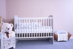 NEW BABY Detská postieľka LEO bielo-šedá