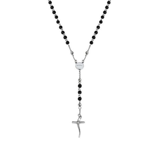 Breil Nadčasový korálkový náhrdelník s krížikom Code TJ2990