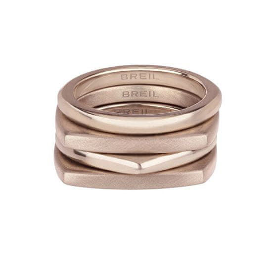 Breil Moderná sada bronzových prsteňov New Tetra TJ302