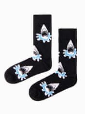 OMBRE Pánske veselé ponožky Pererehes čierna 39-42