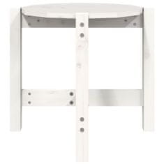 Vidaxl Konferenčný stolík biely Ø 52,5x45 cm borovicový masív