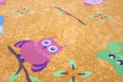Detský kusový koberec Sovička Silk 5248 oranžovožltý 80x120
