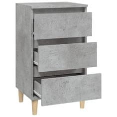 Vidaxl Nočný stolík betónovo sivý 40x35x70 cm spracované drevo