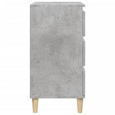Vidaxl Nočný stolík betónovo sivý 40x35x70 cm spracované drevo