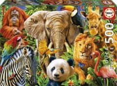 EDUCA Puzzle Koláž divokých zvierat 500 dielikov