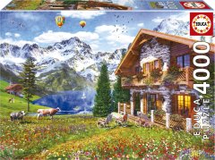 EDUCA Puzzle Chata v Alpách 4000 dielikov