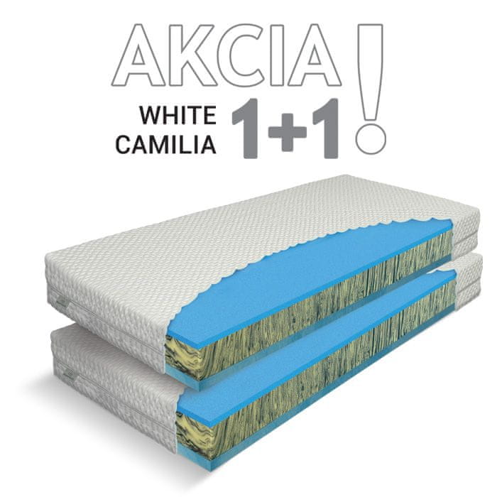 Materasso Penový matrac White Camilia 1 + 1, 90x200