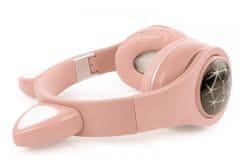 Bluetooth bezdrôtové detské slúchadlá s uškami, ružové