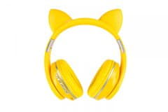Oxe  Bluetooth bezdrôtové detské slúchadlá s uškami, žlté