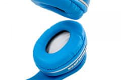 Oxe  Bluetooth bezdrôtové detské slúchadlá s uškami, modré