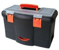 Tood Plastový kufor na náradie 450 x 290 x 260 mm, s priehradkou, zásuvkou a zásobníkom
