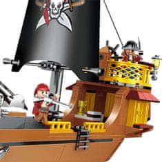 Cogo stavebnice Piráti - Pirátská bárka kompatibilní 308 dílů